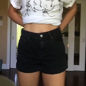 PACSUN black high waisted shorts